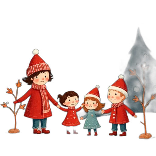 concept art, 3d render, snow, forest transparent PNG cut-out