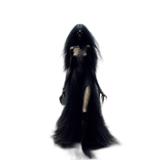 creature, dress, mask, hair transparent PNG cut-out