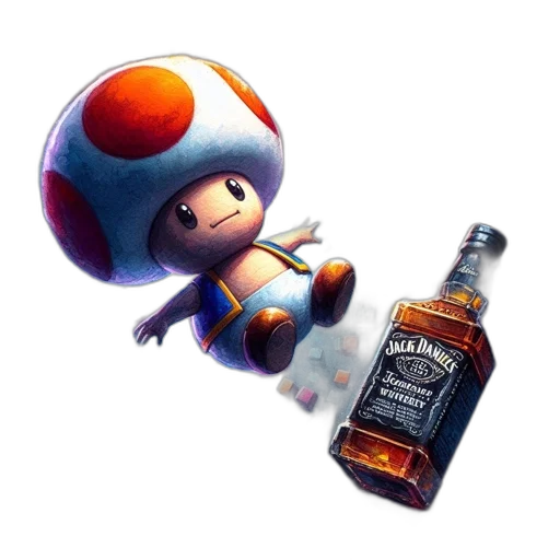 bottle, robot, concept art, 3d render transparent PNG cut-out
