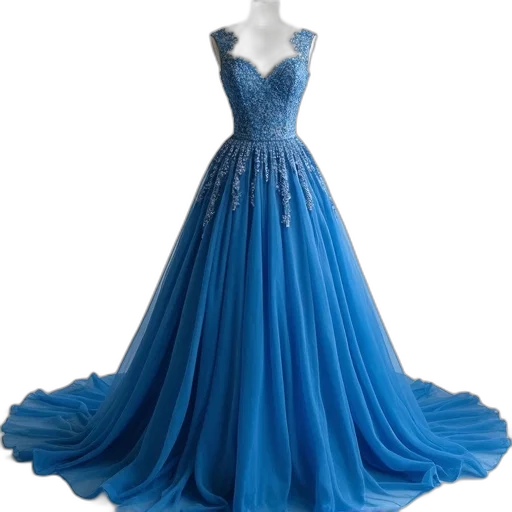 dress, crown, blue, lace transparent PNG cut-out