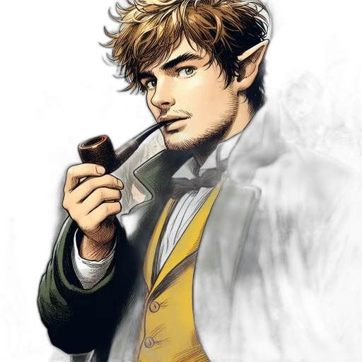 staff, face, jacket, fantasy art transparent PNG cut-out