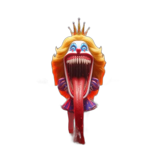 creature, mask, crown, staff transparent PNG cut-out
