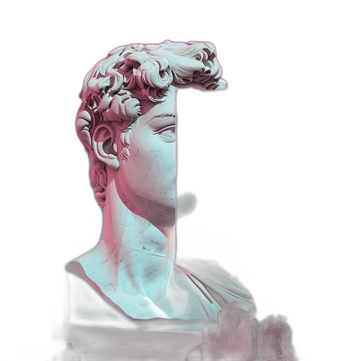face, crown, mask, vaporwave transparent PNG cut-out