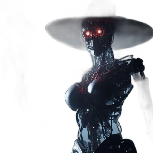 robot, dress, concept art, cyberpunk transparent PNG cut-out