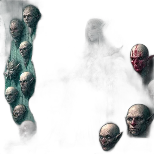 mask, face, creature, staff transparent PNG cut-out