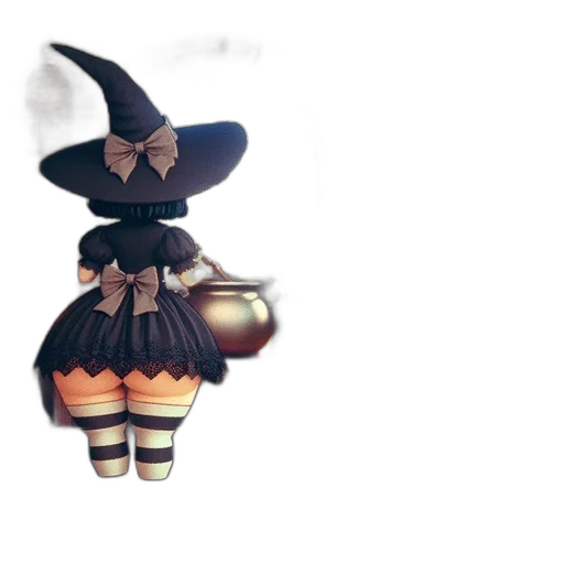 dress, hat, staff, mask transparent PNG cut-out