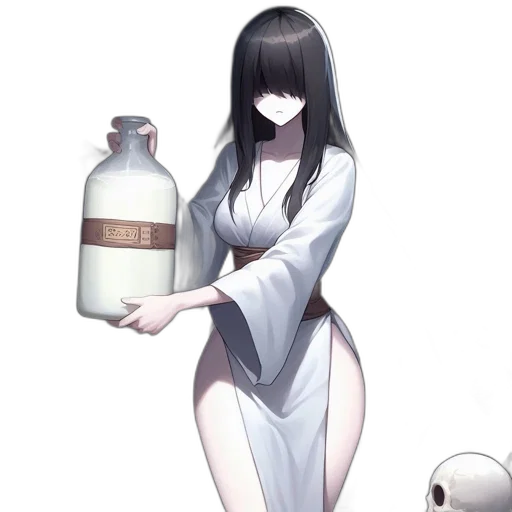 dress, bottle, robot, creature transparent PNG cut-out