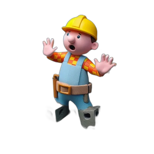 staff, robot, hat, 3d render transparent PNG cut-out
