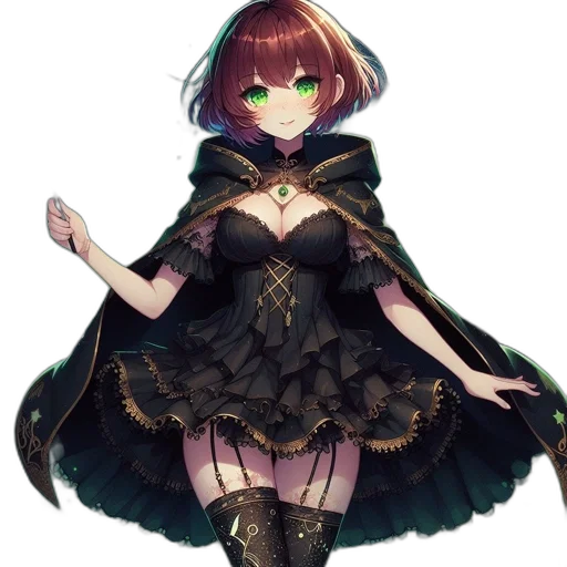 dress, staff, mask, crown transparent PNG cut-out
