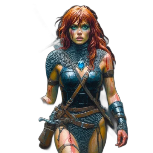 comic book art, concept art, fantasy art, 3d render transparent PNG cut-out