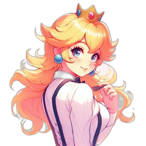 crown, staff, dress, anime transparent PNG cut-out