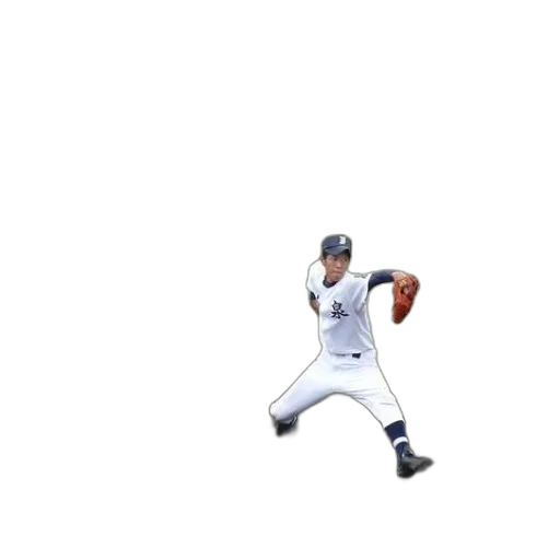 pixel art, 3d render, baseball, player transparent PNG cut-out