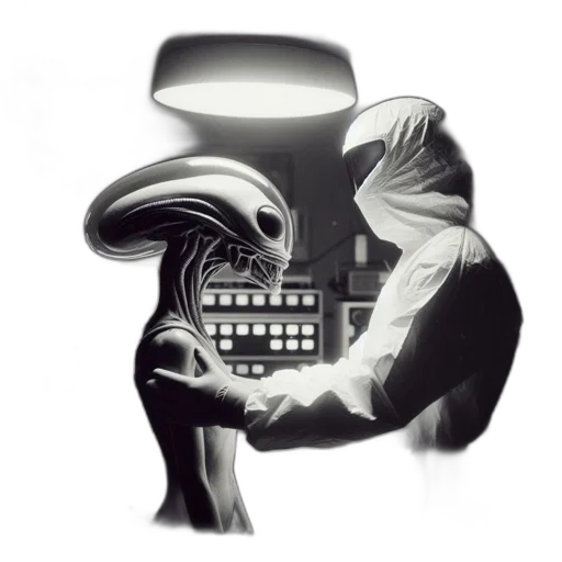 robot, jacket, mask, hat transparent PNG cut-out