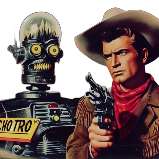 robot, comic book art, concept art, illustration transparent PNG cut-out