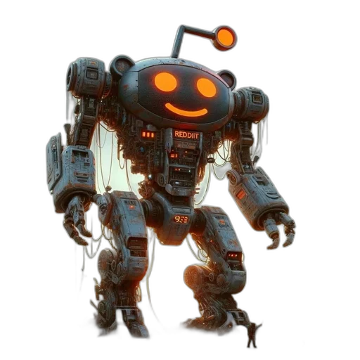 robot, weapon, staff, creature transparent PNG cut-out