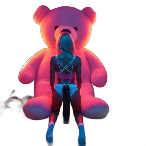 concept art, 3d render, cyberpunk, neon lights transparent PNG cut-out