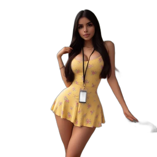 dress, staff, 3d render, concept art transparent PNG cut-out