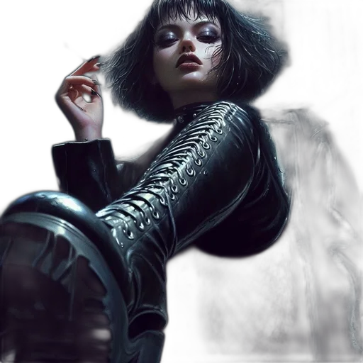 jacket, fantasy art, concept art, cyberpunk transparent PNG cut-out