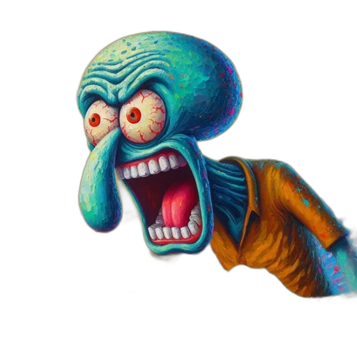 creature, mask, face, staff transparent PNG cut-out