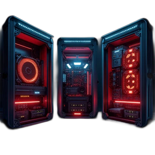 robot, car, cyberpunk, 3d render transparent PNG cut-out