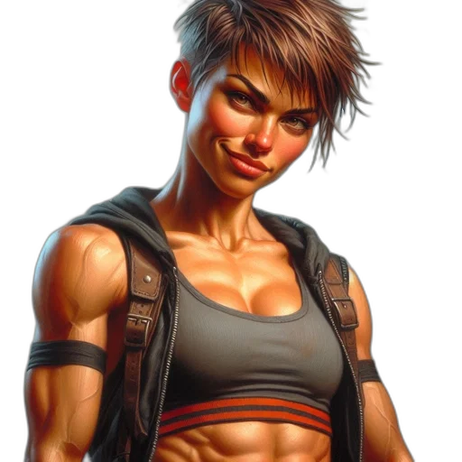 concept art, cyberpunk, comic book art, photorealistic transparent PNG cut-out
