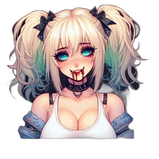 face, creature, anime, pixel art transparent PNG cut-out