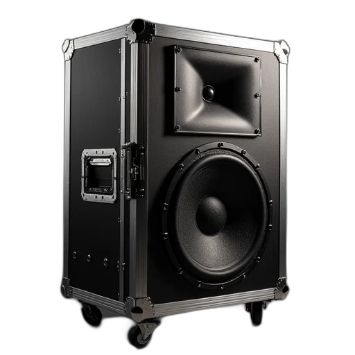 3d render, rack, case, speaker transparent PNG cut-out