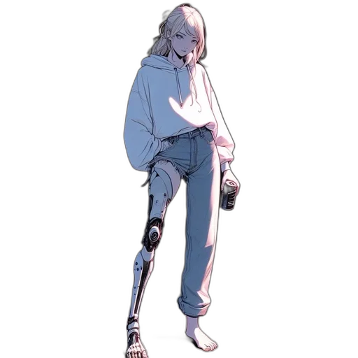 staff, robot, weapon, jacket transparent PNG cut-out