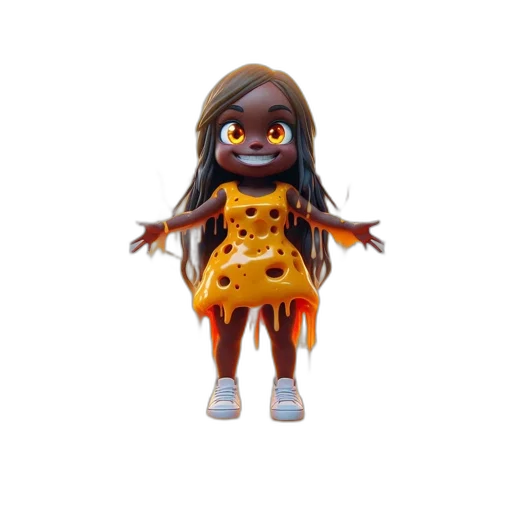dress, creature, 3d render, concept art transparent PNG cut-out