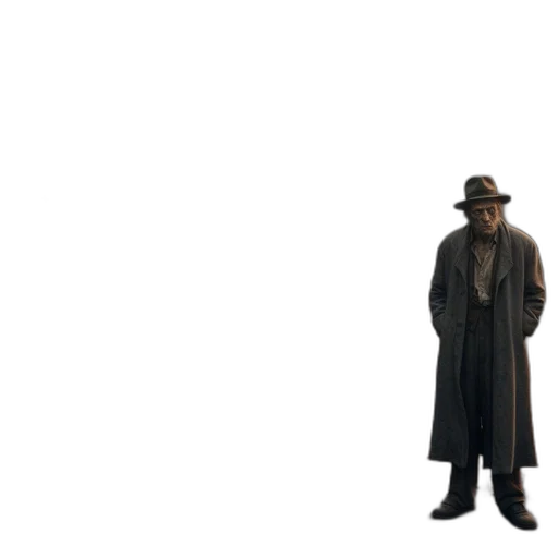 hat, jacket, staff, mask transparent PNG cut-out