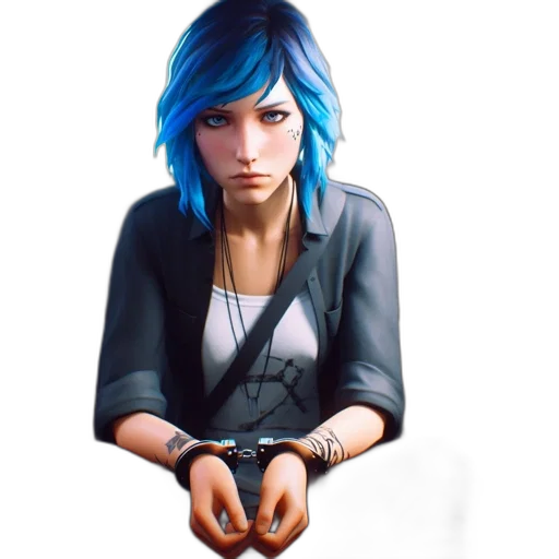 jacket, face, jewelry, concept art transparent PNG cut-out
