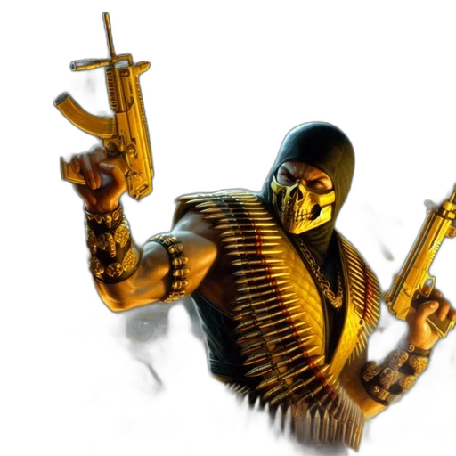 weapon, robot, concept art, 3d render transparent PNG cut-out