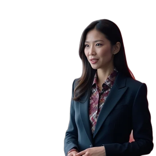 staff, jacket, face, photorealistic transparent PNG cut-out