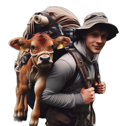 animal, hat, creature, jacket transparent PNG cut-out
