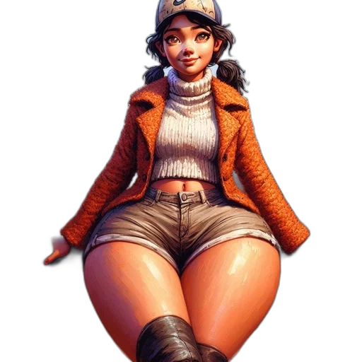 jacket, staff, concept art, comic book art transparent PNG cut-out
