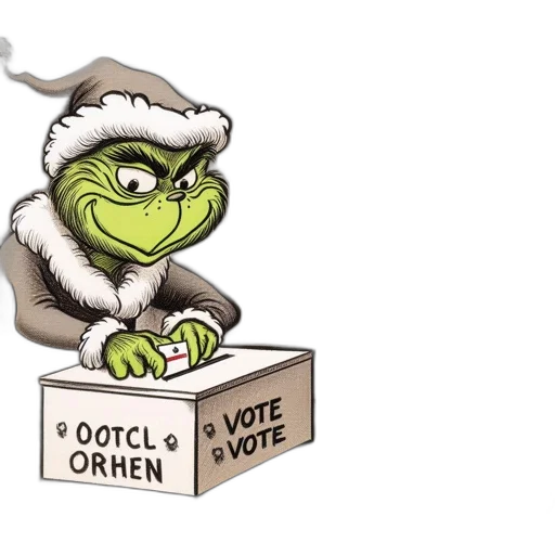 concept art, illustration, grinch, classic transparent PNG cut-out