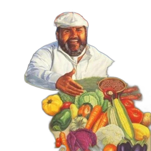 food, hat, staff, face transparent PNG cut-out
