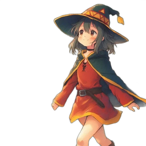 hat, staff, dress, weapon transparent PNG cut-out