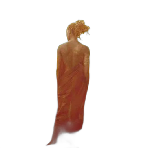 dress, creature, hair, staff transparent PNG cut-out