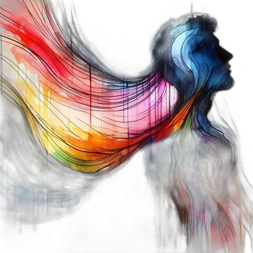 hair, face, photorealistic, watercolor transparent PNG cut-out