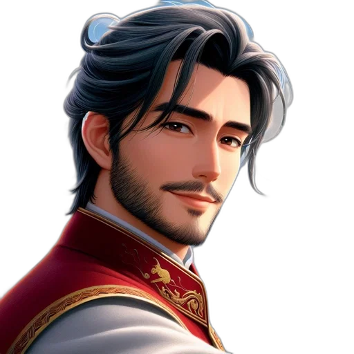 face, crown, staff, fantasy art transparent PNG cut-out