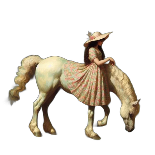 hat, staff, dress, animal transparent PNG cut-out