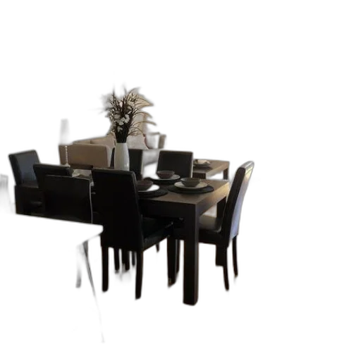 furniture, 3d render, photorealistic, dark transparent PNG cut-out