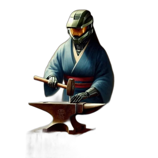 sword, staff, robot, mask transparent PNG cut-out