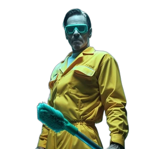 jacket, staff, mask, robot transparent PNG cut-out