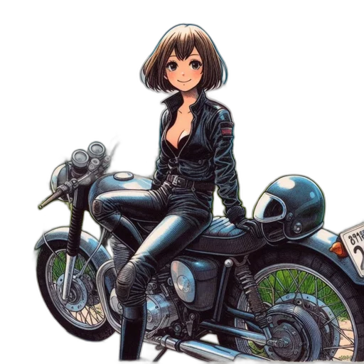 jacket, weapon, comic book art, cartoon transparent PNG cut-out