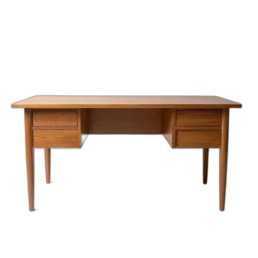 furniture, 3d render, wooden, desk transparent PNG cut-out