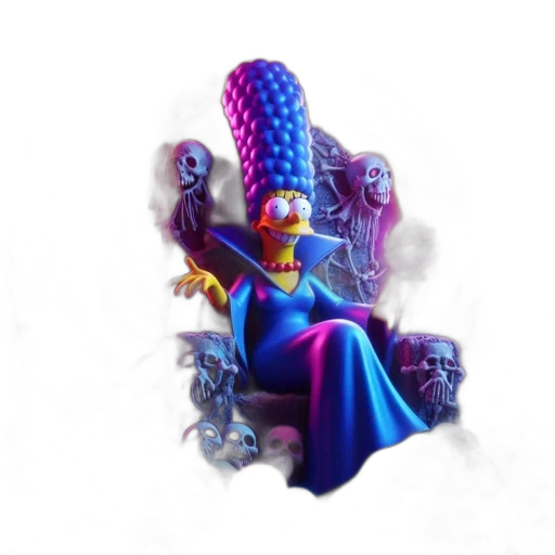 crown, dress, hat, staff transparent PNG cut-out