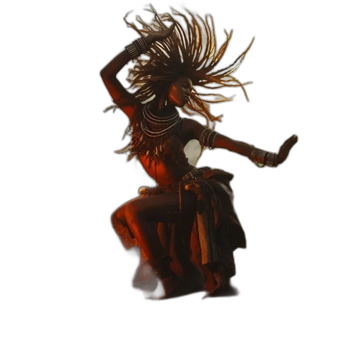 staff, hair, creature, dress transparent PNG cut-out