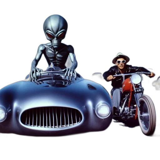 car, robot, concept art, 3d render transparent PNG cut-out